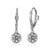 ELLE Sphere Bezel CZ Silver Dangle Earrings at Arman's Jewellers