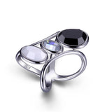 ELLE Sugar Melon Long Silver Ring at Arman's Jewellers