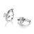 ELLE Toi Et Moi CZ Silver Hoop Earrings at Arman's Jewellers