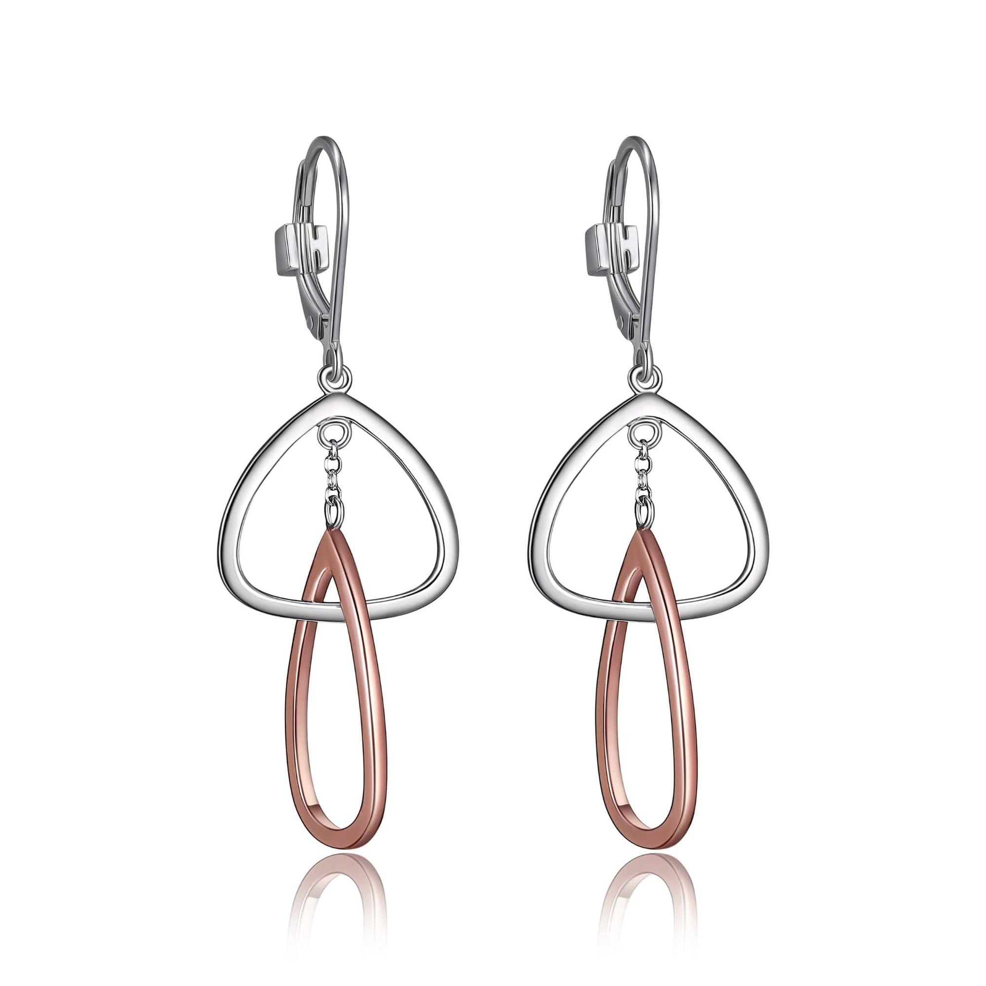 ELLE Trinity Double Link Leverback Earrings at Arman's Jewellers Kitchener