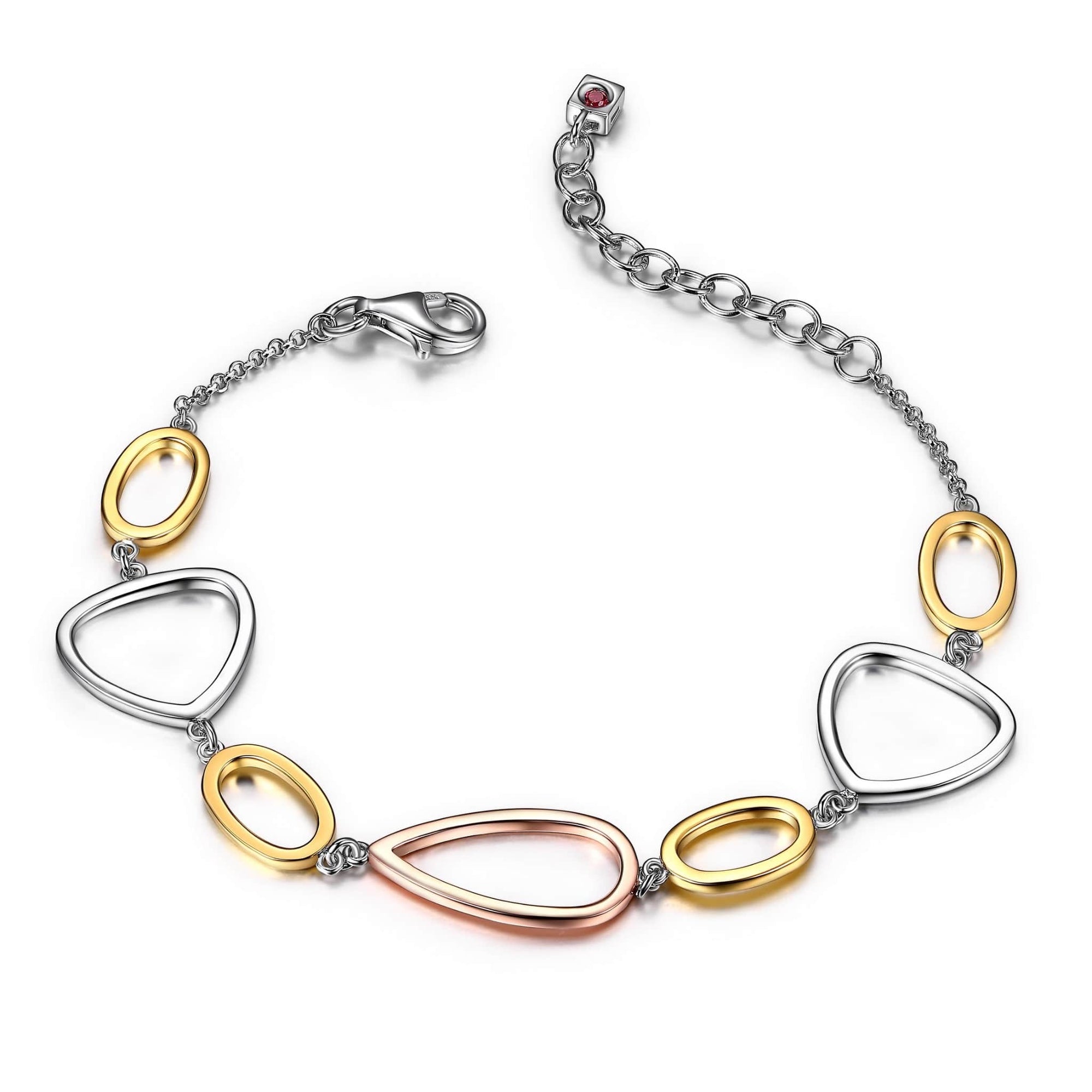 ELLE Trinity Three-Tone Silver Bracelet at Arman's Jewellers 