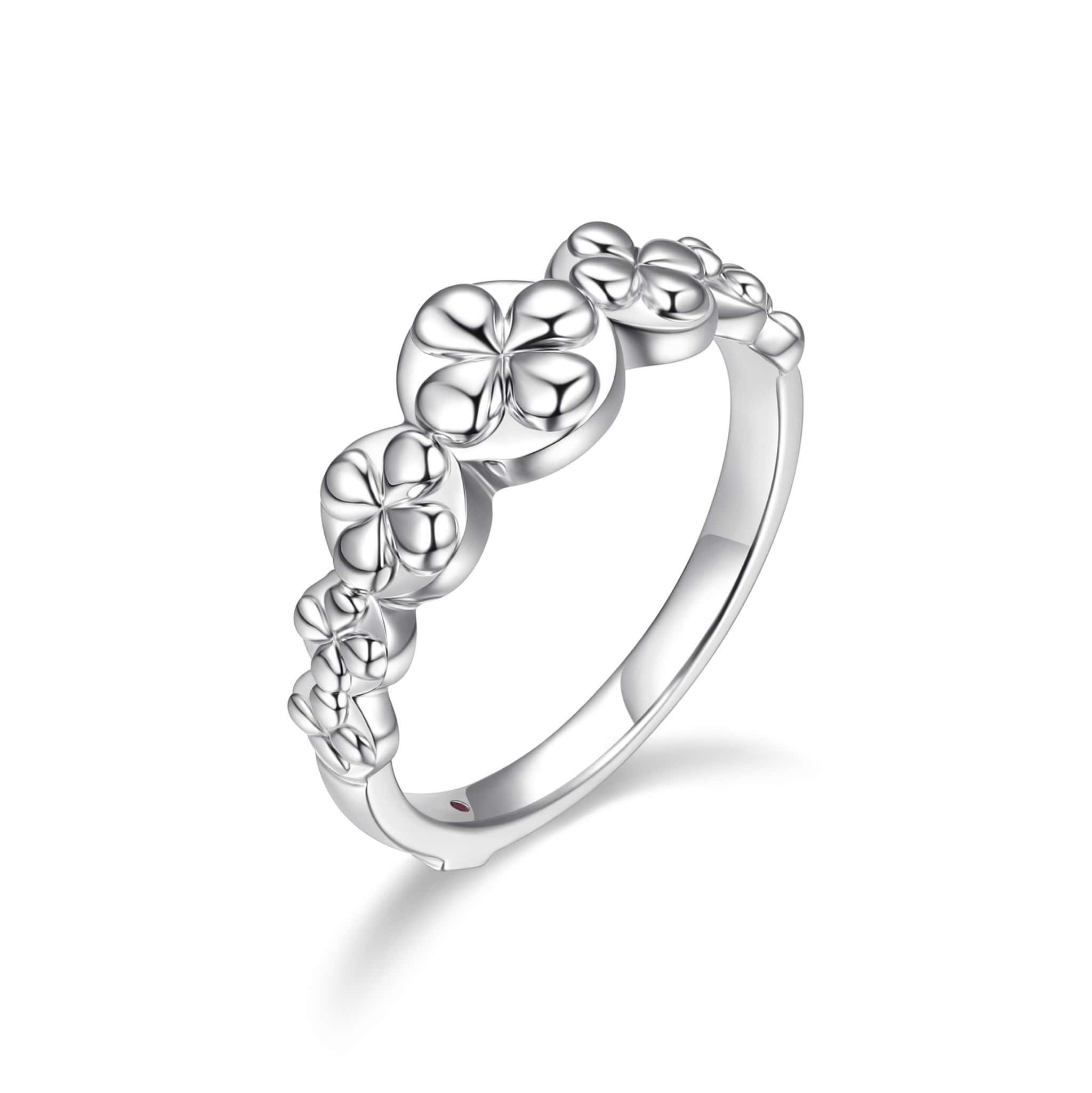 ELLE "Venice" Silver Clover Motif Ring at Arman's Jewellers