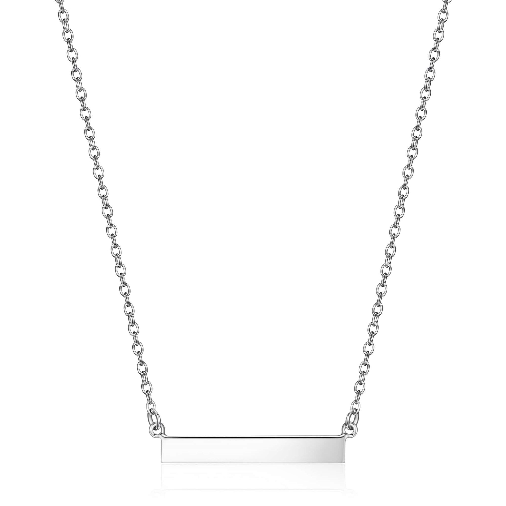 Engravable Silver Bar Necklace at Arman's Jewellers