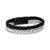 Franco Link + Black Leather Steel Clasp Bracelet at Arman's Jewellers 