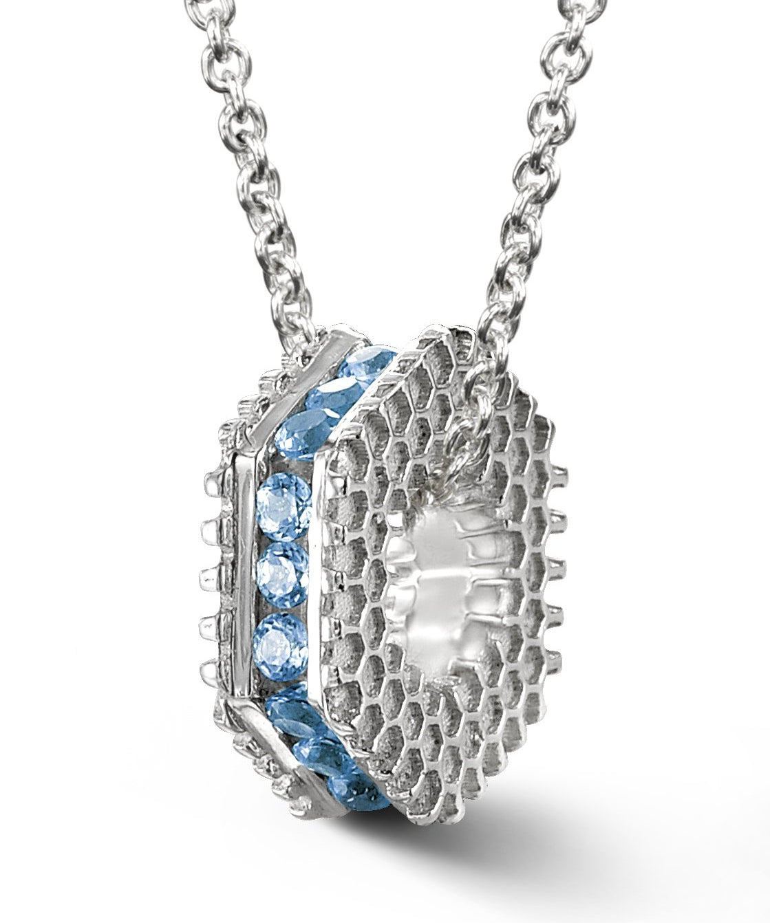 Bcouture December Mini Keepsake- Blue Topaz With Chain at Arman's Jewellers Kitchener