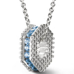 Bcouture December Mini Keepsake- Blue Topaz With Chain at Arman's Jewellers Kitchener