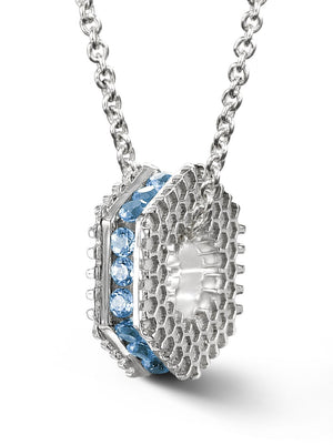Bcouture December Mini Keepsake- Blue Topaz With Chain at Arman's Jewellers Kitchener