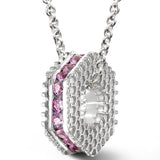 Bcouture October Mini Keepsake- Pink Sapphire With Chain at Arman's Jewellers Kitchener