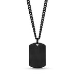 Matte Black Stainless Steel Dog Tag at Arman's Jewellers Kitchener