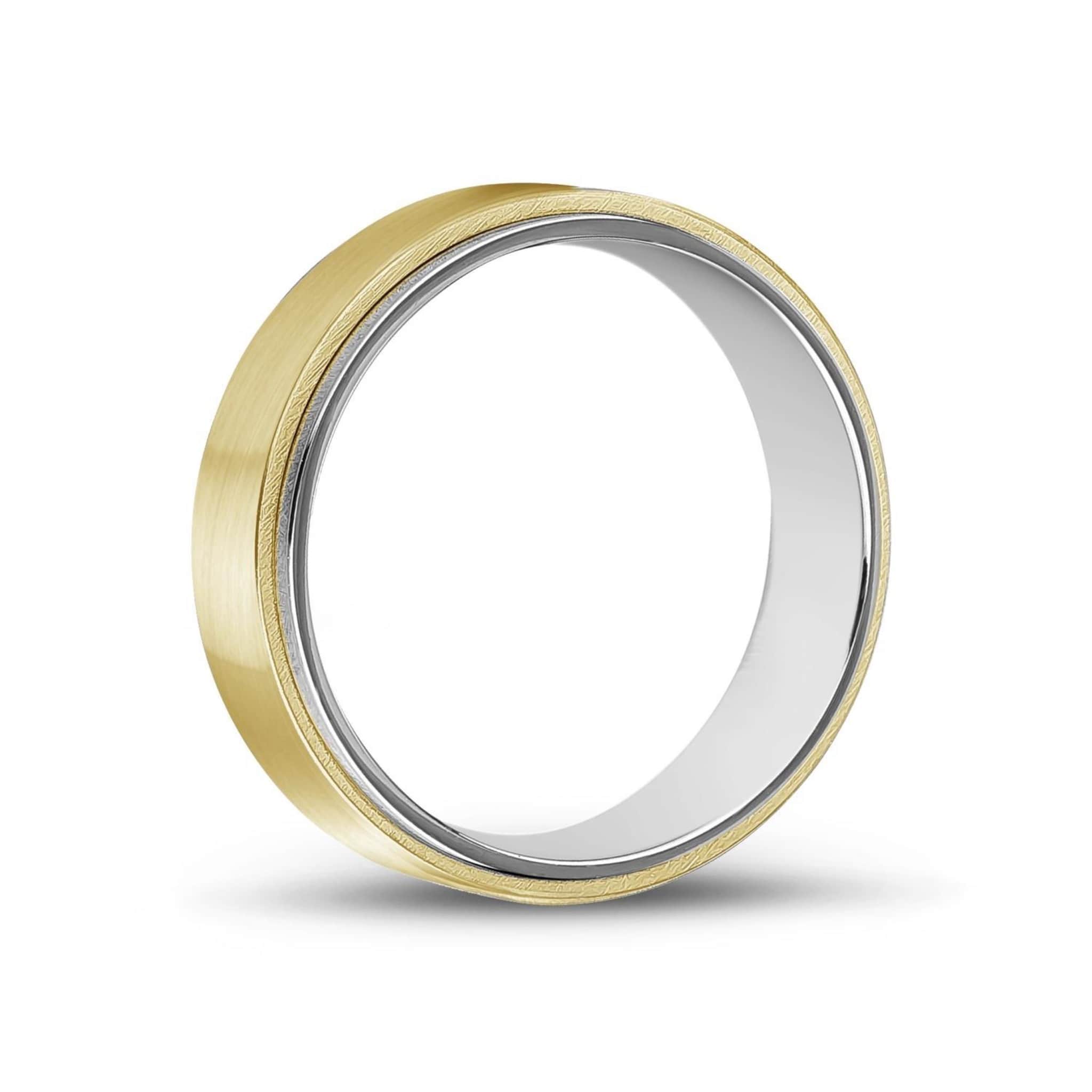 Men's 7mm Gold Steel Ring at Arman's Jewellers Kitchener