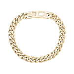 Men's 8mm Gold Steel Cuban Link Bracelet at Arman's Jewellers 