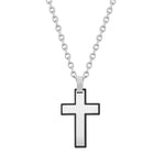 Men's Black Stainless Steel Cross Pendant at Arman's Jewellers