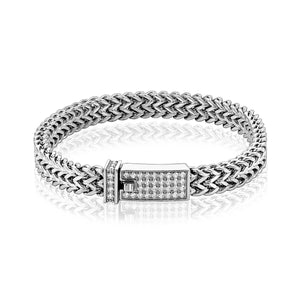 Men's Steel Double Franco Link Bracelet at Arman's Jewellers.
