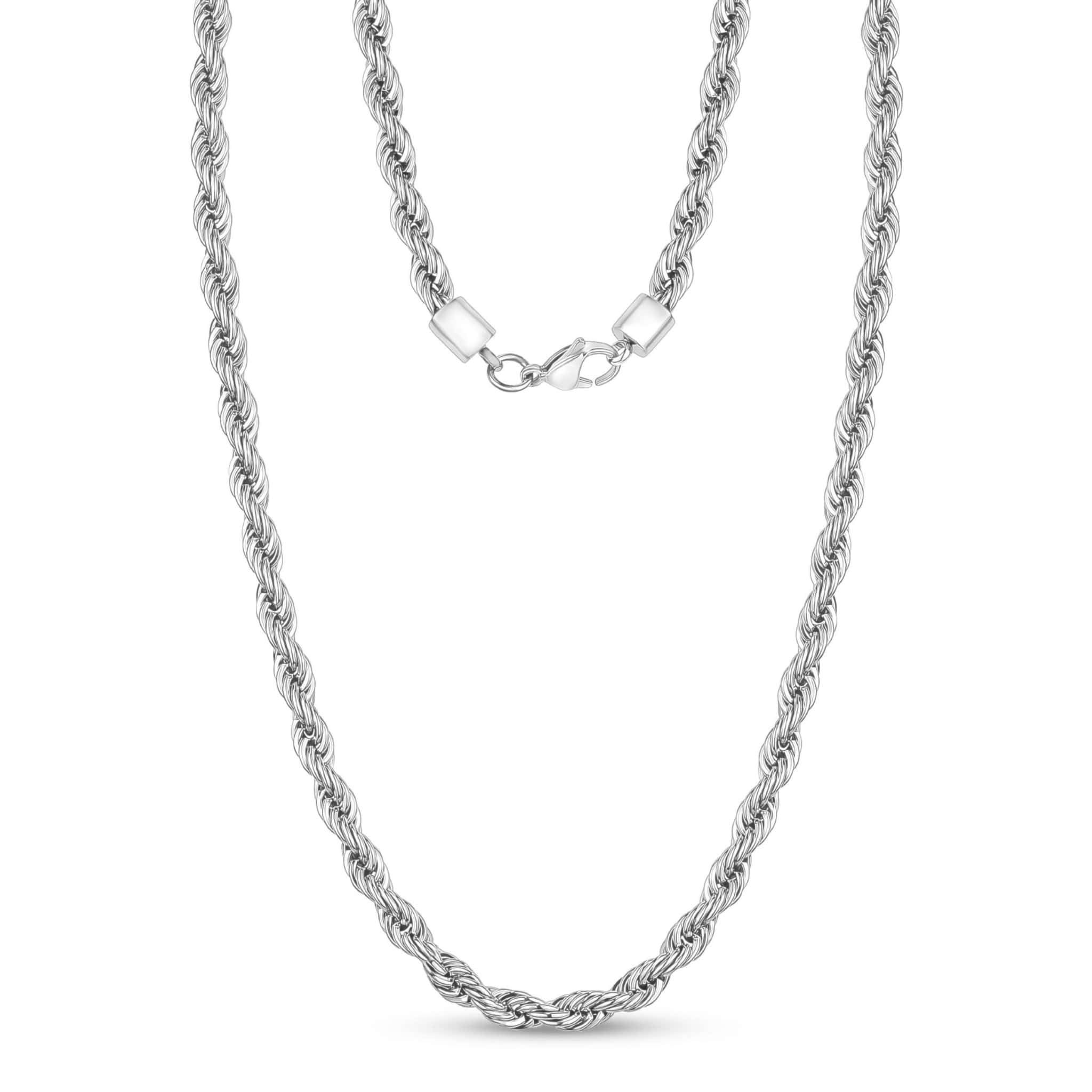 Mens 5mm Steel Rope Chain Necklace at Arman's Jewellers 