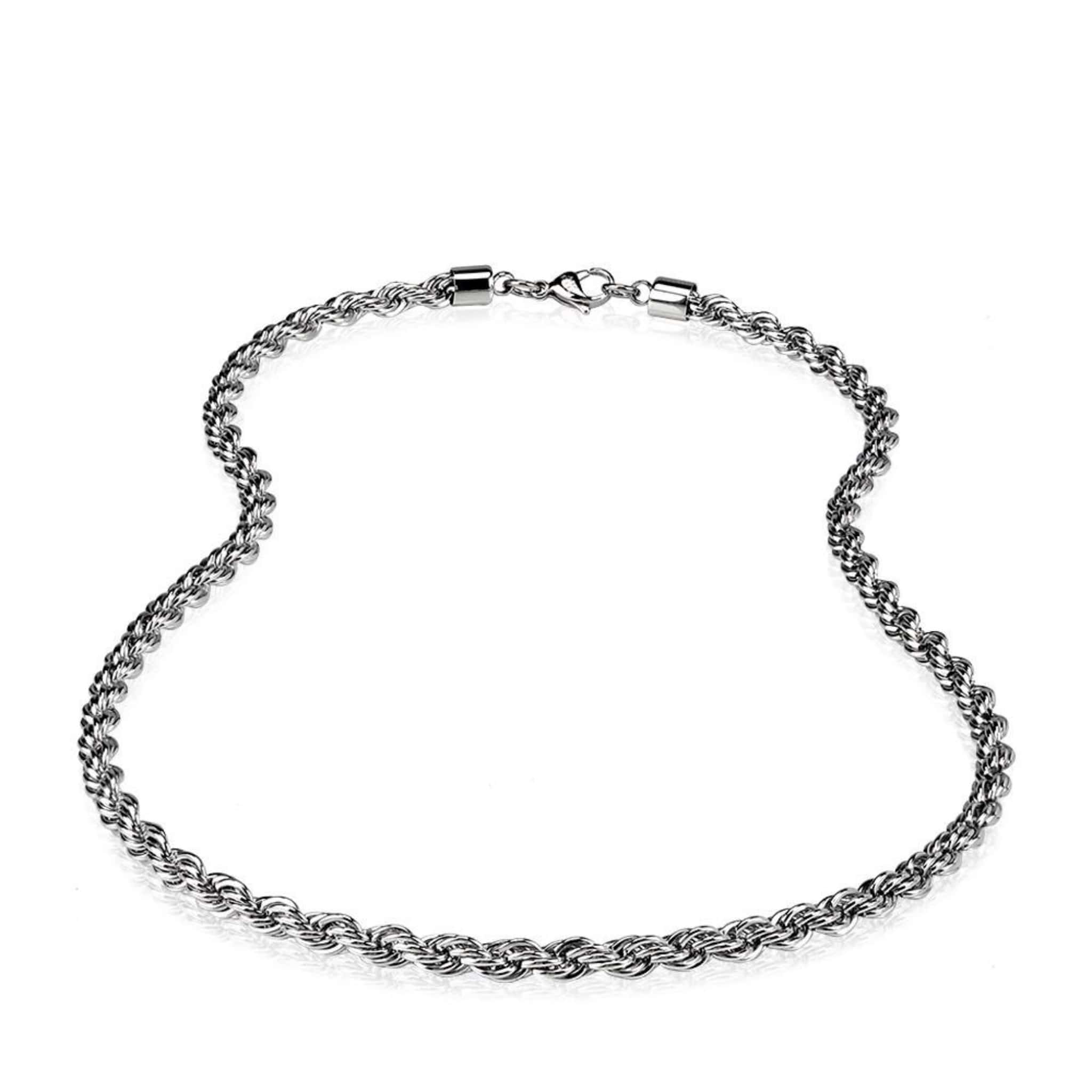 Mens 5mm Steel Rope Chain Necklace at Arman's Jewellers 