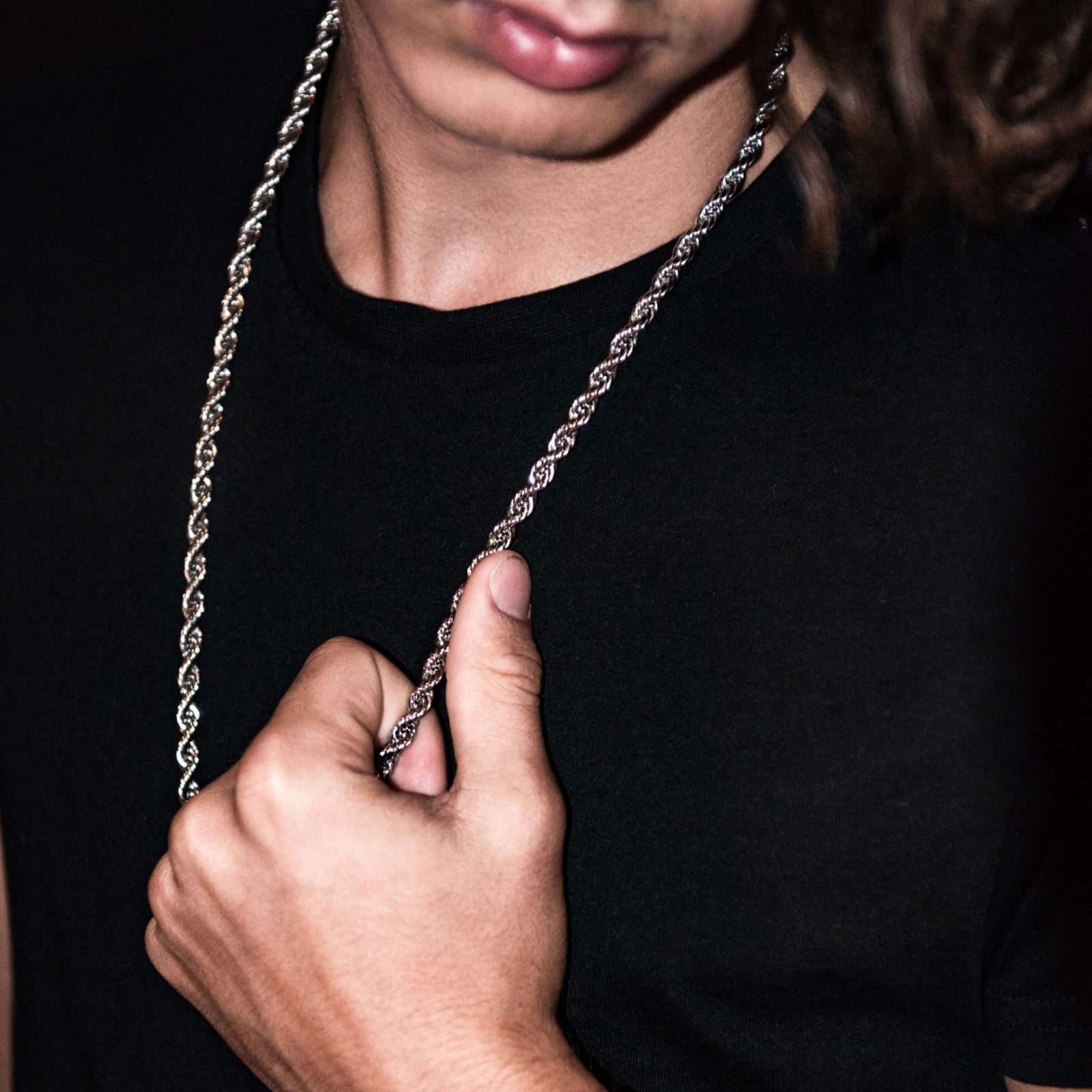 Mens 8mm Steel Rope Chain Necklace at Arman's Jewellers 