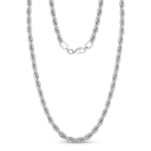 Mens 5mm Steel Rope Chain Necklace at Arman's Jewellers 