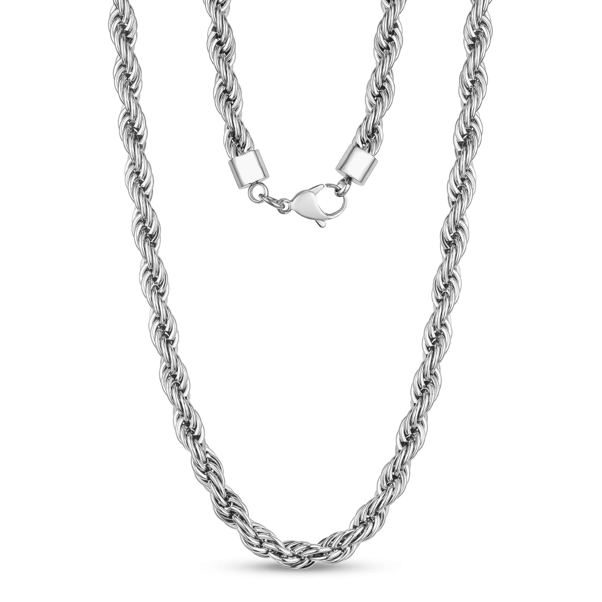Mens 8mm Steel Rope Chain Necklace at Arman's Jewellers 