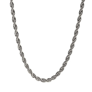 Mens 8mm Steel Rope Chain Necklace at Arman's Jewellers 