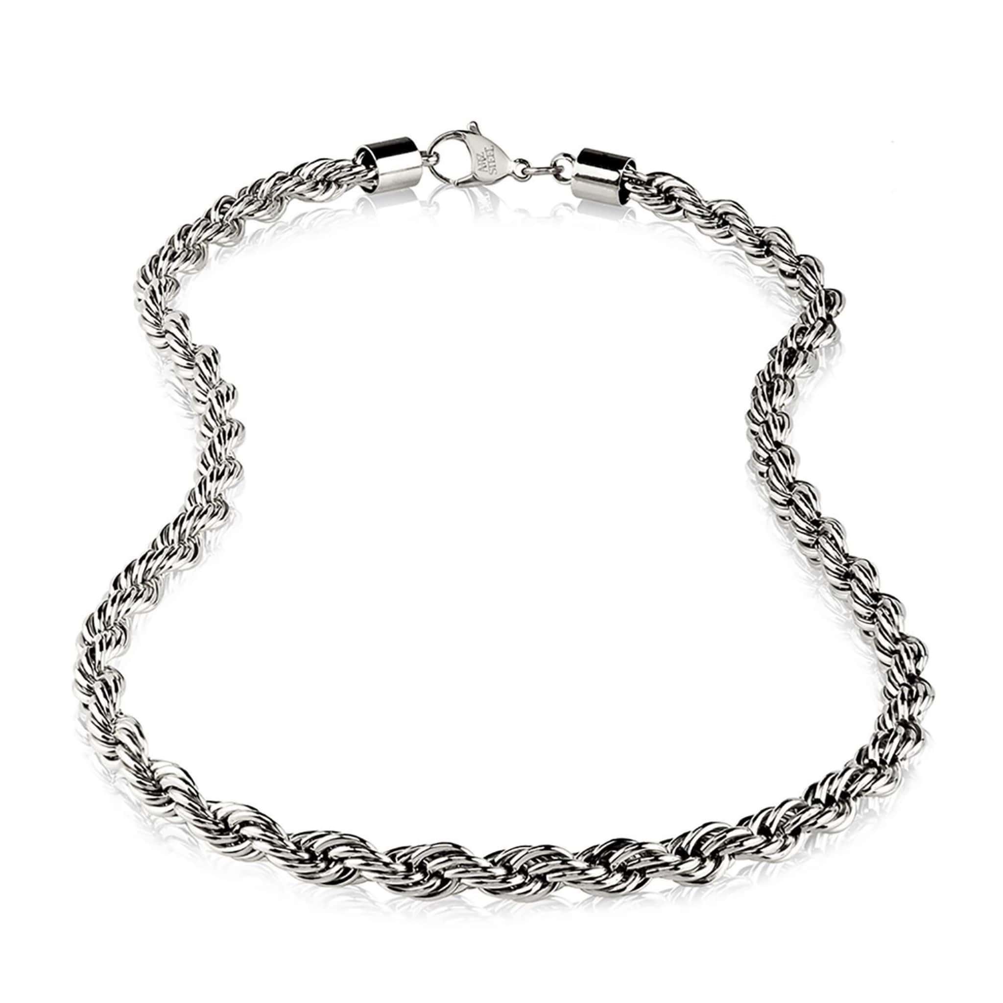 Mens 8mm Steel Rope Chain Necklace at Arman's Jewellers 