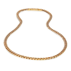 Men's 8mm Men's Gold Steel Cuban Link Chain Necklace at Arman's Jewellers