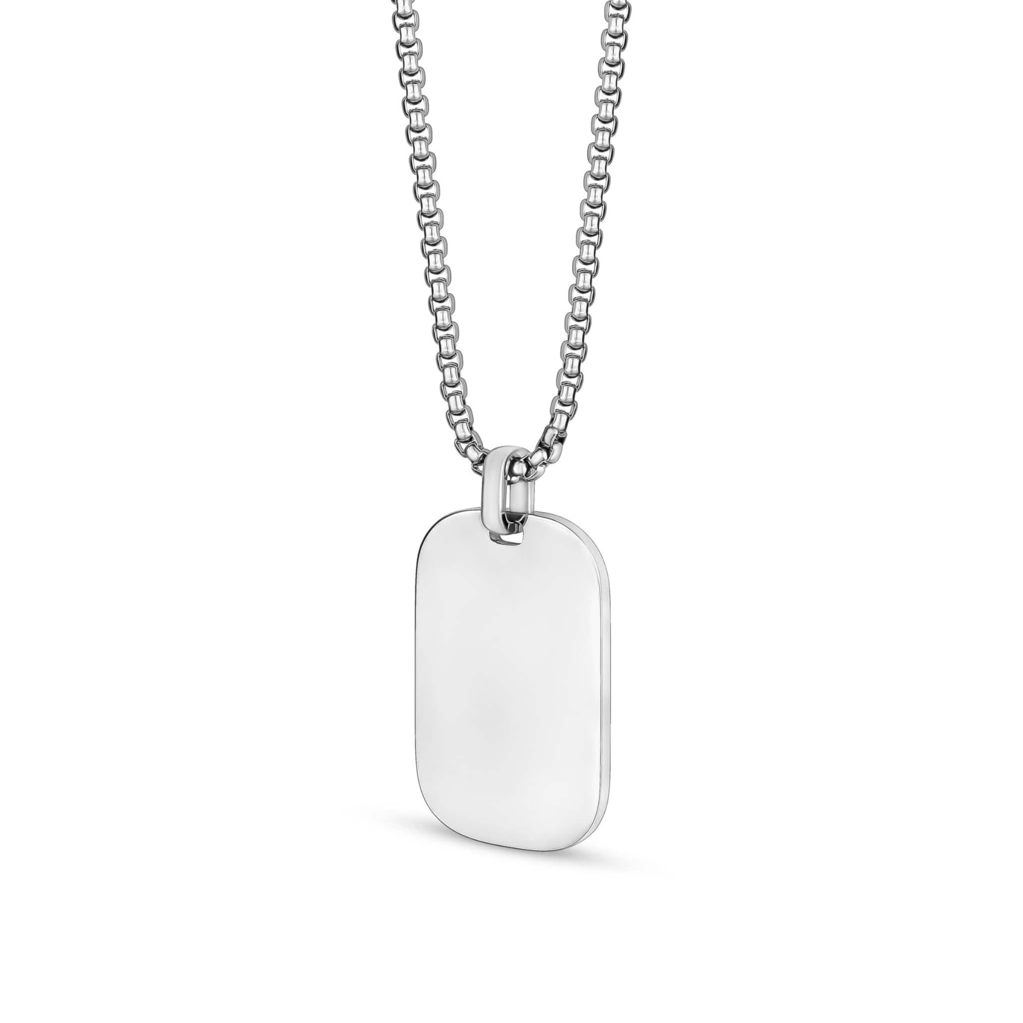 Modern Stainless Steel Dog Tag Necklace at Arman's Jewellers Kitchener
