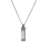 Rectangle Stainless Steel Cremation Pendant at Arman's Jewellers 