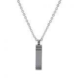 Rectangle Stainless Steel Cremation Pendant at Arman's Jewellers 