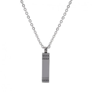 Rectangle Stainless Steel Cremation Pendant at Arman's Jewellers 
