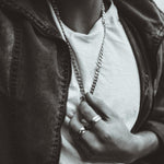 Men's 8mm Men's Steel Cuban Link Chain Necklace at Arman's Jewellers