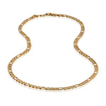Men's 7mm Gold Steel Figaro Link Necklace at Arman's Jewellers