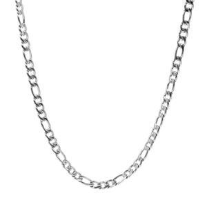 Men's 7mm Steel Figaro Link Necklace at Arman's Jewellers 