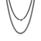 5mm Stainless Steel Cuban Link Chain Necklace