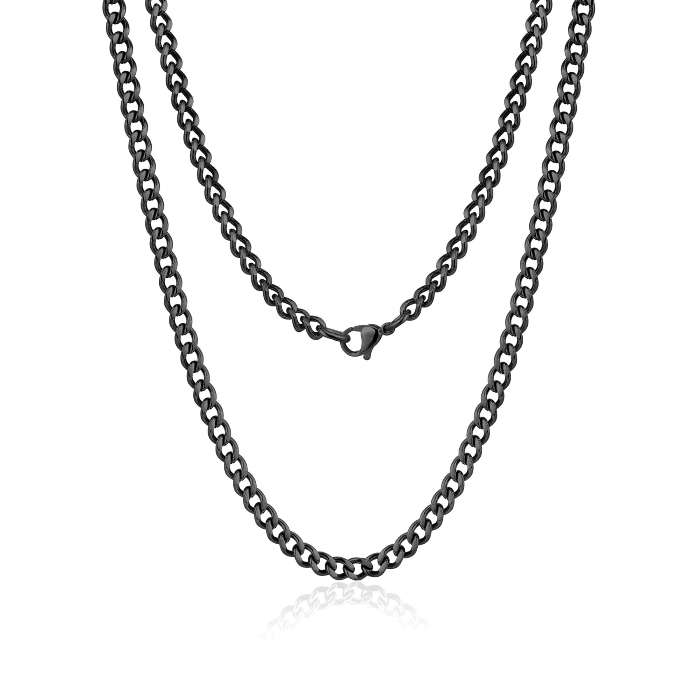 5mm Stainless Steel Cuban Link Chain Necklace