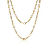 5mm Stainless Steel Cuban Link Chain Necklace