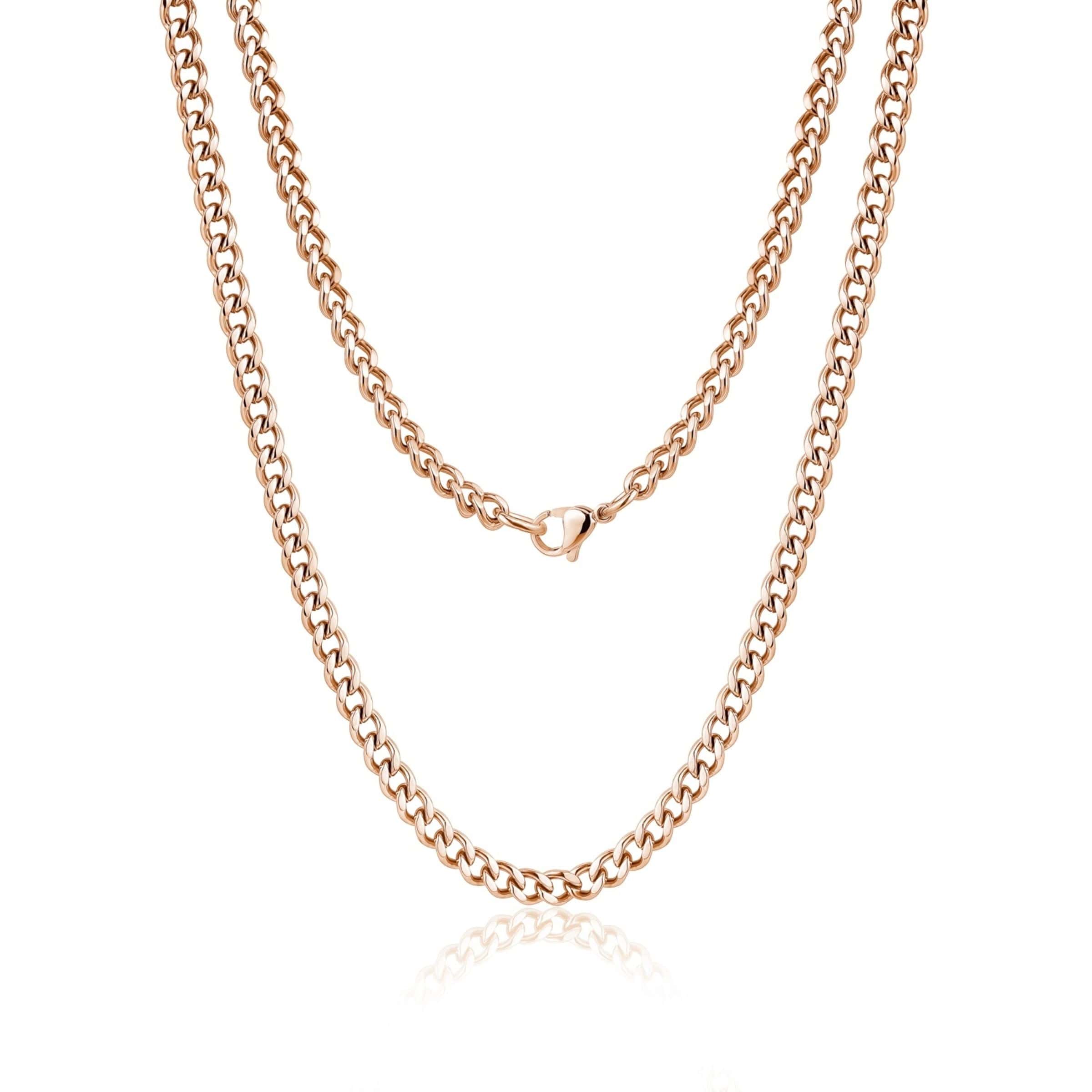 5mm Stainless Steel Cuban Link Chain Necklace