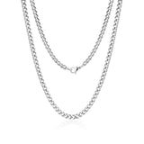 5mm Stainless Steel Cuban Link Chain Necklace