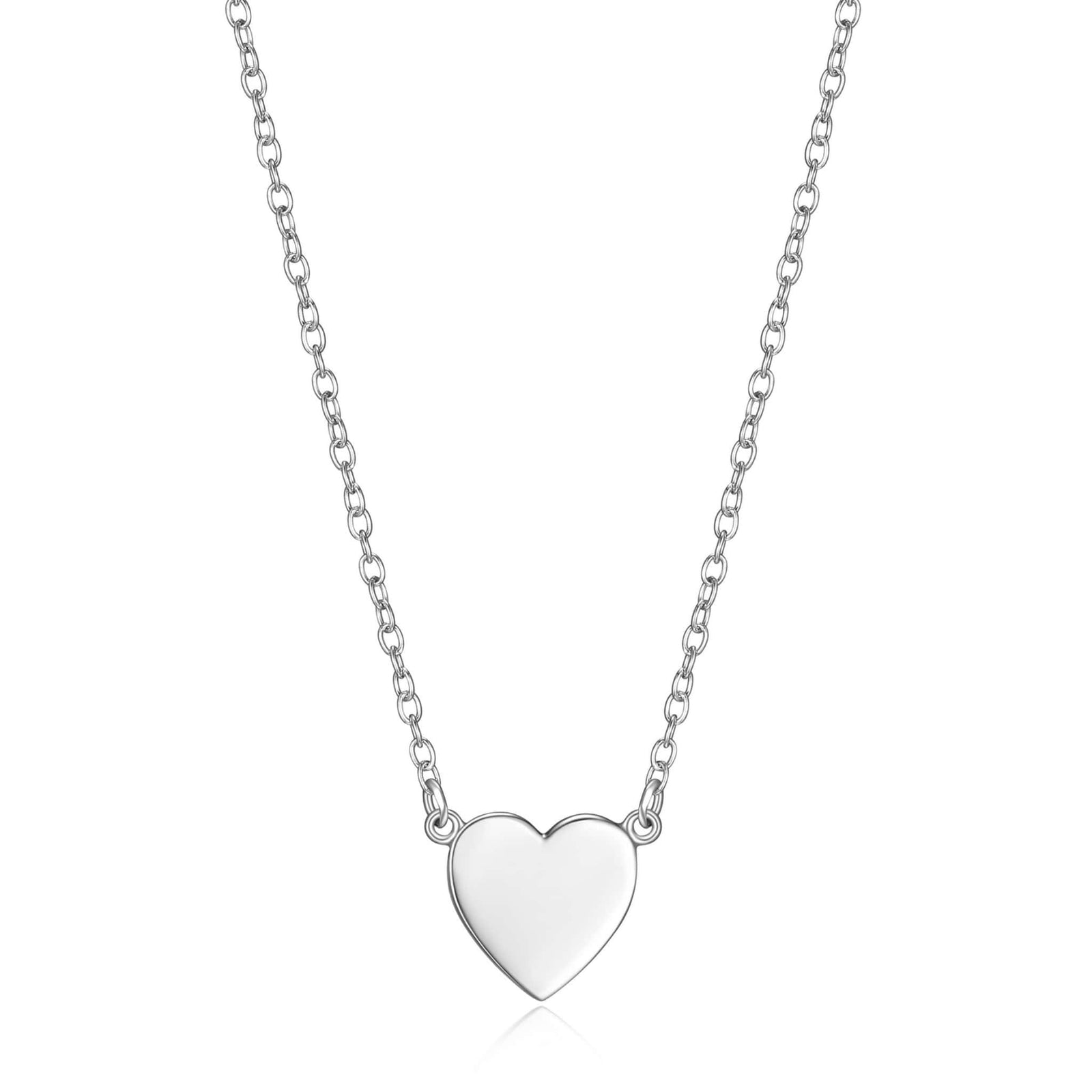 Engravable Silver Heart Necklace at Arman's Jewellers