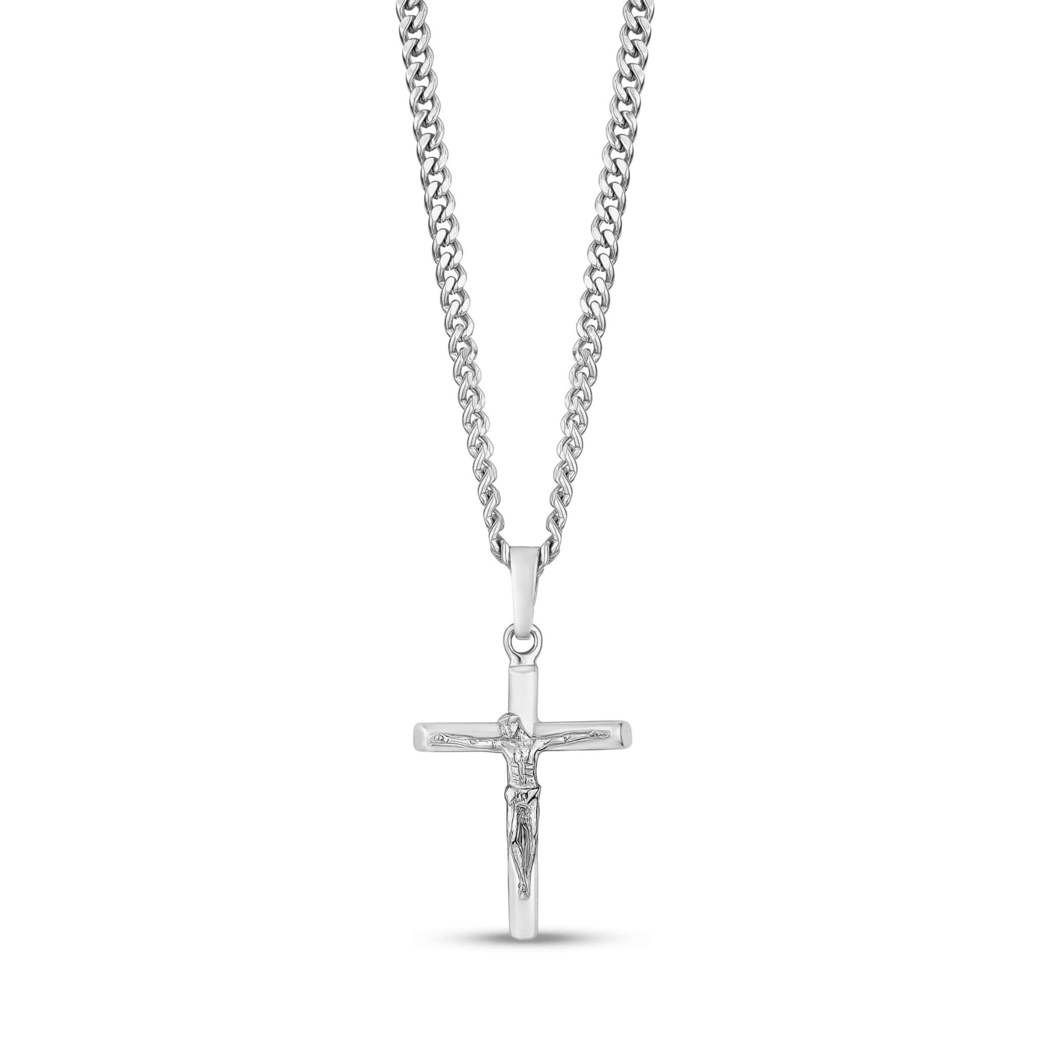 Stainless Steel Crucifix Cross Pendant Necklace at Arman's Jewellers