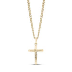Stainless Steel Gold Crucifix Cross Pendant Necklace at Arman's Jewellers