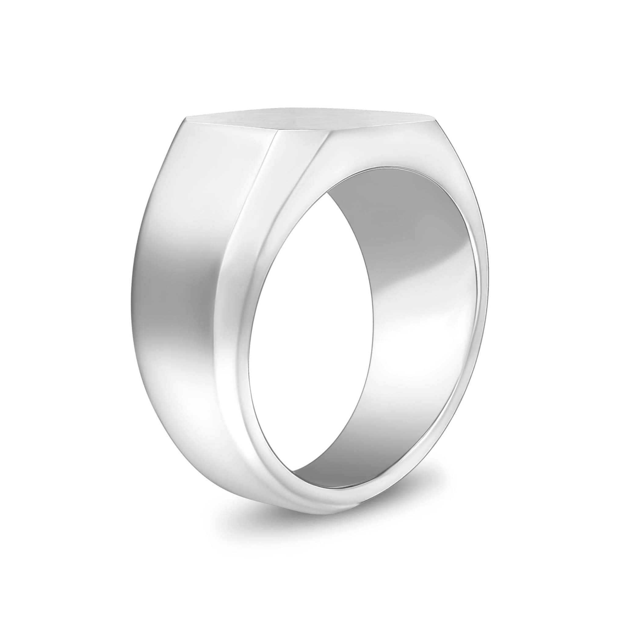 Stainless Steel Matte Signet Ring at Arman's Jewellers