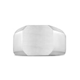 Stainless Steel Matte Signet Ring at Arman's Jewellers