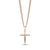 Stainless Steel Rose Gold Crucifix Cross Pendant Necklace at Arman's Jewellers