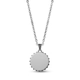 Steel Compass Pendant Necklace at Arman's Jewellers