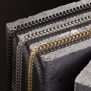 Steel Franco Link Bracelet Close Up at Arman's Jewellers Kitchener