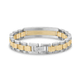 Two-Tone Stainless Steel Watch ID Link Bracelet at Arman's Jewellers